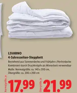 Lidl 4-Jahreszeiten-Steppbett Angebot