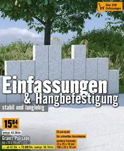 Hornbach Granit Palisade Angebot