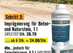 Hornbach Imprägnierung für Beton-FLAIR STON und Naturstein Angebot