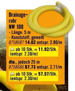 Hornbach Drainage- rohr Angebot