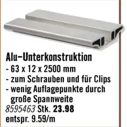 Hornbach Alu-Unterkonstruktion Angebot