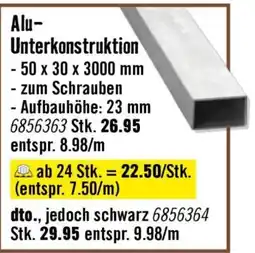 Hornbach Alu- Unterkonstruktion Angebot
