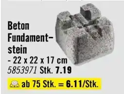 Hornbach Beton Fundament- stein Angebot