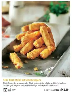 Bofrost Rösti Sticks mit Schinkenspeck Angebot