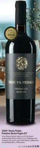 Bofrost 10319 Tenuta Pedale Primitivo Merlot Puglia IGT Angebot