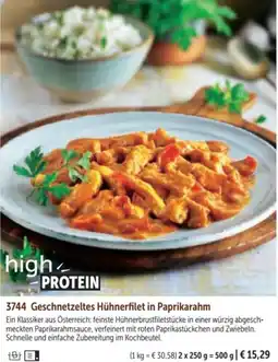 Bofrost Geschnetzeltes Hühnerfilet in Paprikarahm Angebot