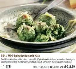 Bofrost Mini-Spinatknödel mit Käse Angebot