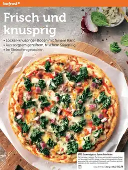 Bofrost Sauerteigpizza Spinat-Frischkäse Angebot