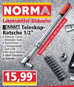 Norma KRAFT Teleskop- Ratsche 1/2" Angebot