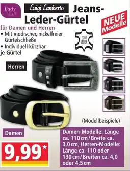 Norma Luigi Lamberto Jeans- Leder-Gürtel Angebot