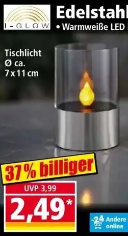 Norma Edelstahl-LED-Solar-Kerze Angebot