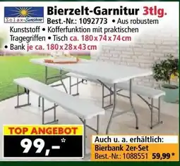Norma Bierzelt-Garnitur Angebot