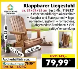 Norma Klappbarer Liegestuhl Angebot