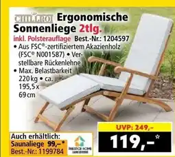 Norma Ergonomische Sonnenliege . Angebot