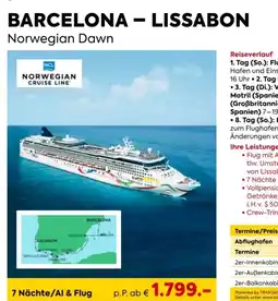 Billa Reisen BARCELONA LISSABON Angebot