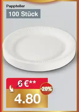 Woolworth Pappteller Angebot