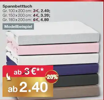 Woolworth Spannbetttuch Angebot