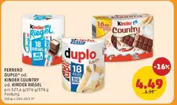 PENNY FERRERO DUPLO od. KINDER COUNTRY od. KINDER RIEGEL Angebot