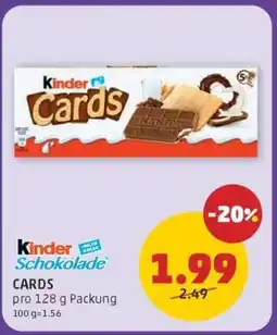 PENNY Kinder Schokolade CARDS Angebot