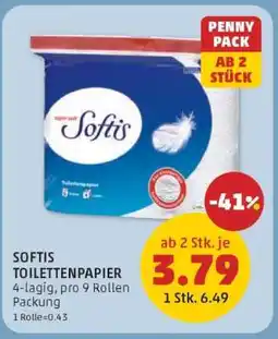 PENNY Softis Toilettenpapier Angebot