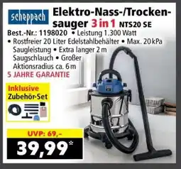 Norma Elektro-Nass-/Trockensauger 3 in 1 NTS20 SE Angebot