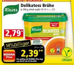 Norma Knorr Delikatess Brühe Angebot