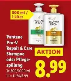 Lidl Pantene Pro-V Repair & Care Shampoo oder Pflegespülung Angebot