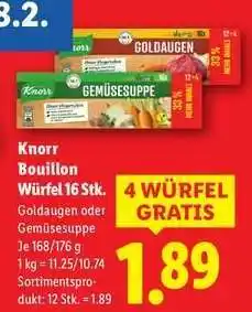 Lidl Knorr Bouillon Würfel 16 Stk Angebot