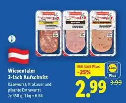 Lidl WIESENTALER 3-fach Aufschnitt Angebot