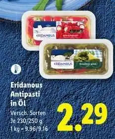 Lidl Eridanous Antipasti in Öl Angebot