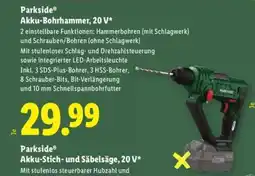 Lidl PARKSIDE Akku-Bohrhammer, 20 V Angebot