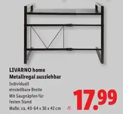 Lidl LIVARNO home Metallregal ausziehbar Angebot