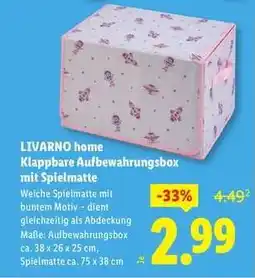 Lidl LIVARNO home Klappbare Aufbewahrungsbox mit Spielmatte Angebot