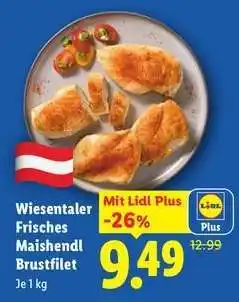 Lidl Wiesentaler Frisches Maishendl Brustfilet Angebot