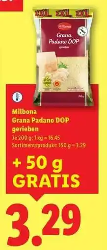 Lidl Milbona Grana Padano DOP gerieben Angebot