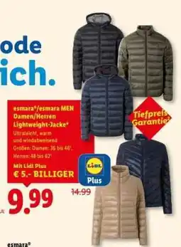 Lidl esmara /esmara MEN Damen/Herren Lightweight-Jacke Angebot
