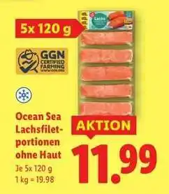 Lidl Ocean Sea Lachsfiletportionen ohne Haut Angebot