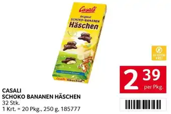 Casali schoko bananen häschen