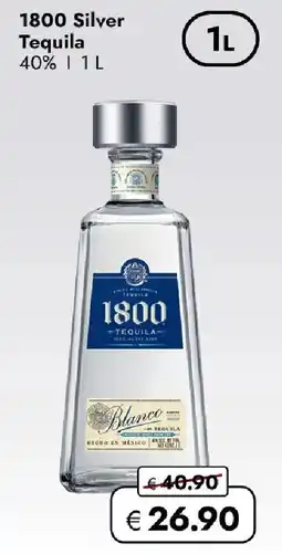 Travel FREE 1800 Silver Tequila Angebot