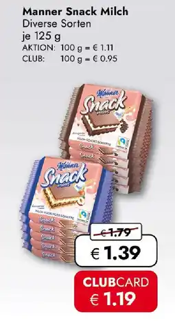 Travel FREE Manner Snack Milch Angebot