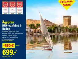 Lidl Reisen Ägypten Nilkreuzfahrt & Baden Angebot