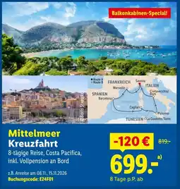 Lidl Reisen Mittelmeer Kreuzfahrt Angebot
