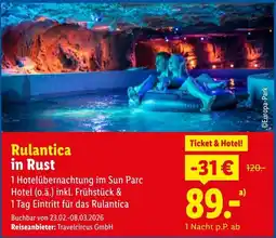 Lidl Reisen Rulantica in Rust Angebot