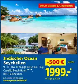 Lidl Reisen Indischer Ozean Seychellen Angebot