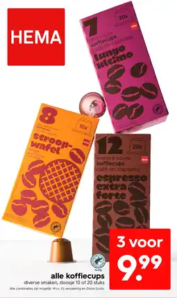 HEMA alle koffiecups Angebot