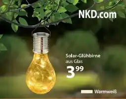 NKD Solar Glühbirne aus Glas Angebot