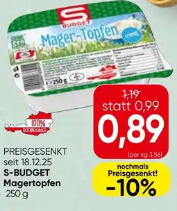 Spar S BUDGET Magertopfen Angebot