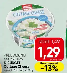 Spar S budget cottage cheese Angebot