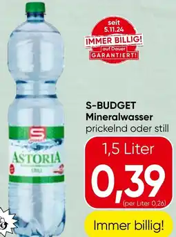 Spar S budget mineralwasser Angebot