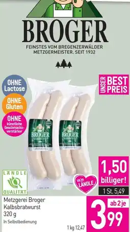 Sutterlüty Metzgerei Broger Kalbsbratwurst Angebot